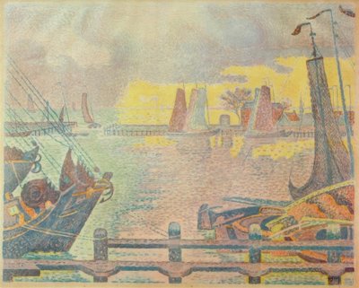 The Boats at Flushing by Paul Signac